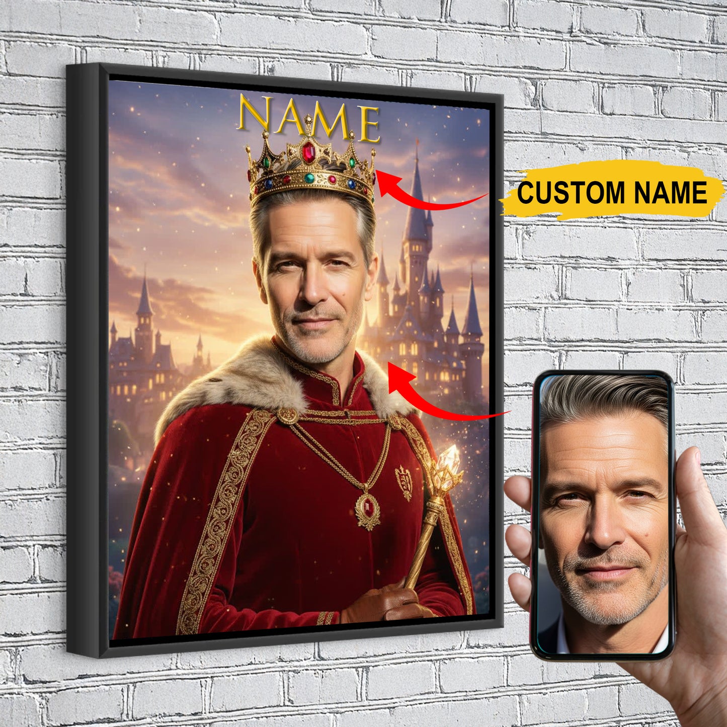 The Righteous King – Custom Royal King Portrait Gift For Him