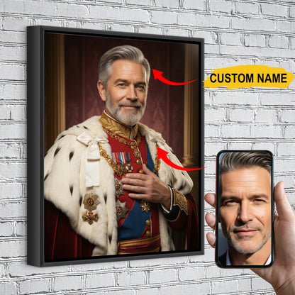 His Majesty – Custom King Portrait Canvas Gift For You or Your Beloved