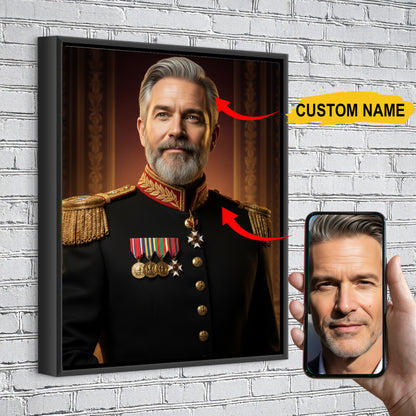 The General – Custom Military Royal Portrait Gift For You or Your Hero