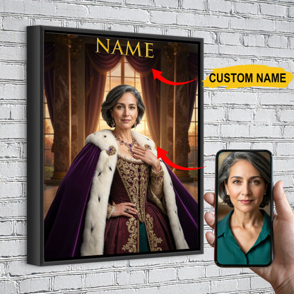 The Glorious Queen – Custom Royal Queen Portrait Gift For You or Your Loved Ones
