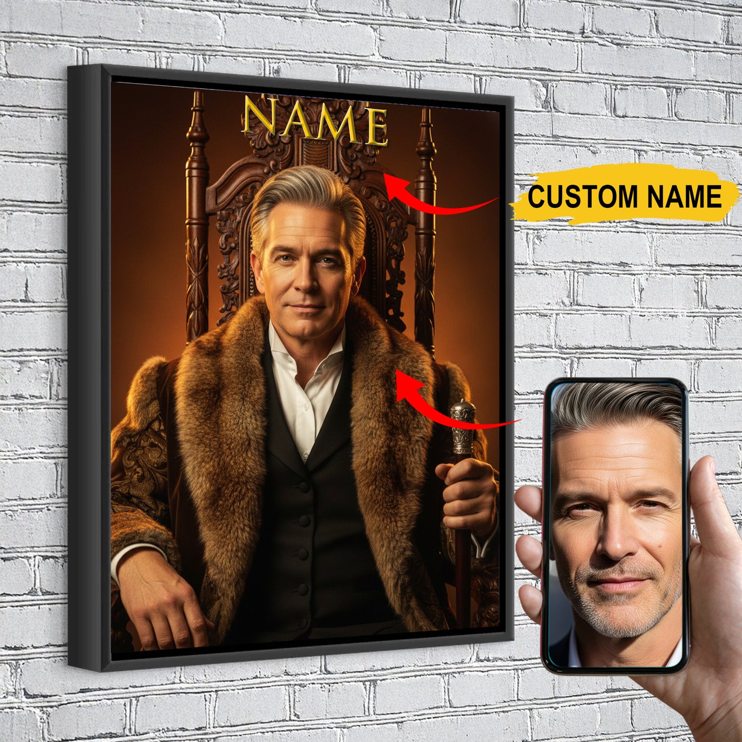 The Lord Royal Portrait – Custom Nobleman Portrait Canvas Gift For You or Your Gentleman