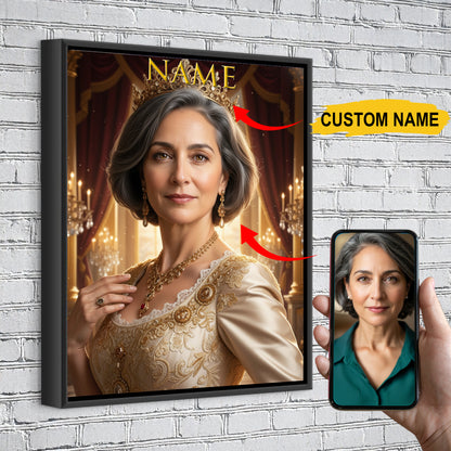 The Princess Royal Portrait – Personalized Royal Canvas Gift For You or Your Queen